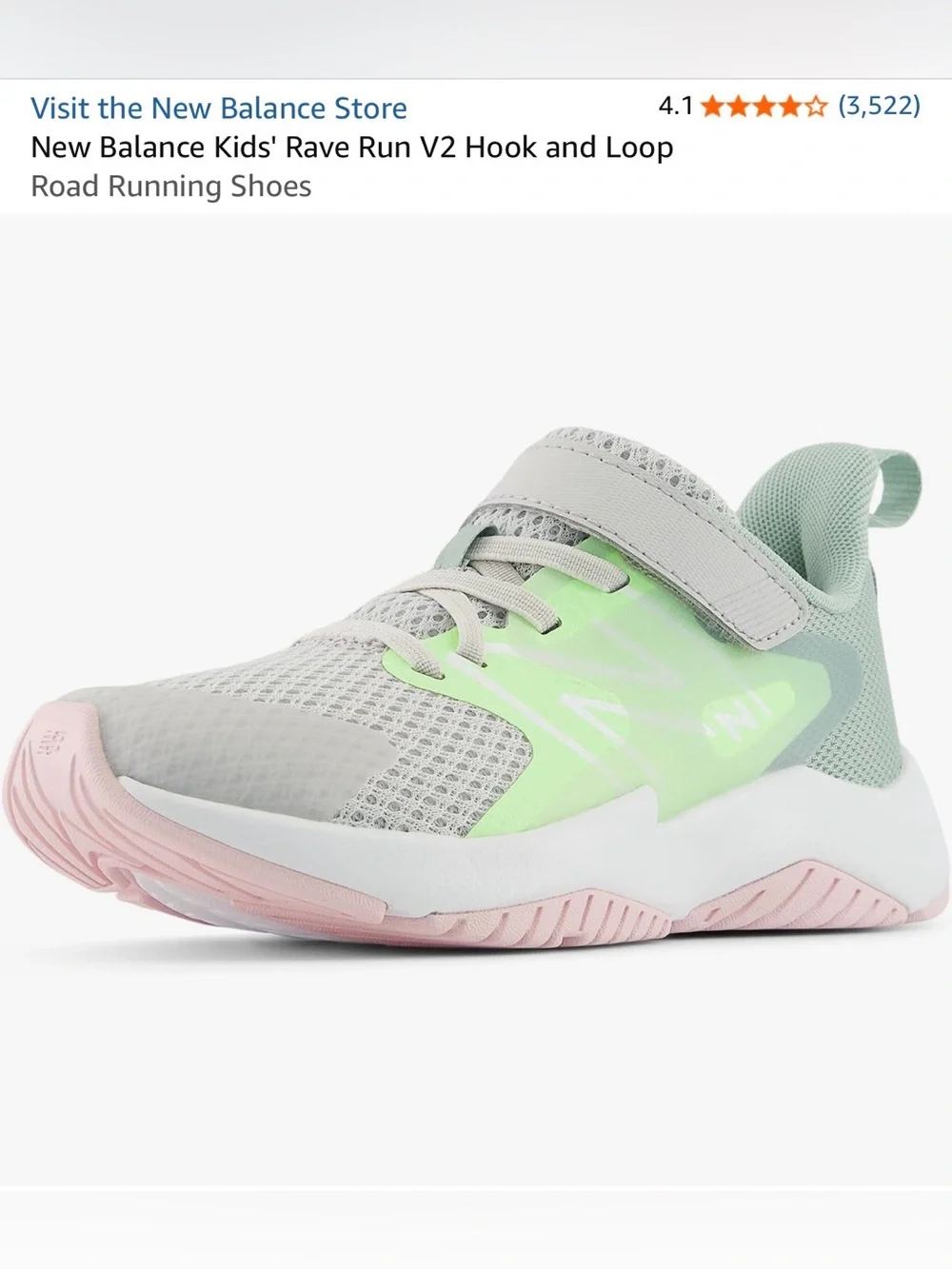 New Balance Kids' Rave Run V2 Hook and Loop